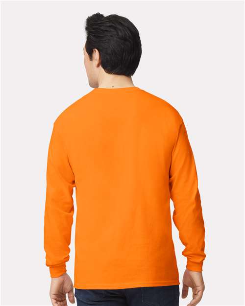 Gildan Unisex Ultra Cotton® Long Sleeve T-Shirt 2400 - Safety Orange