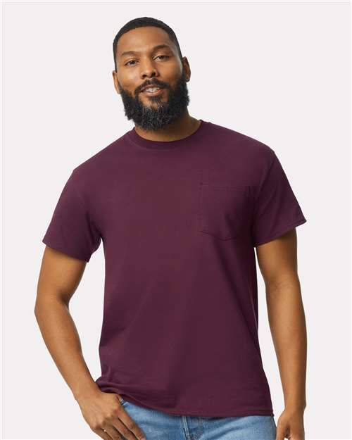 Gildan Unisex Ultra Cotton® Pocket T-Shirt 2300 - Maroon