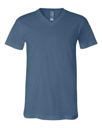 3005 Jersey V-Neck Tee - Steel Blue