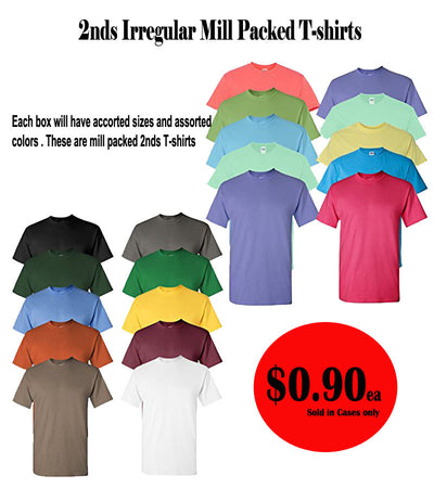 IR 2nds Irregular Heavy Cotton T-Shirt 72 Pcs - 2ndTIRG