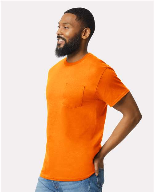 Gildan Unisex Ultra Cotton® Pocket T-Shirt 2300 - Safety Orange