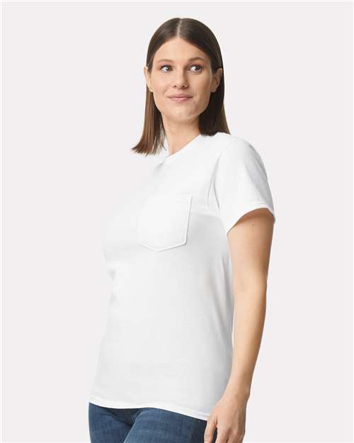 Gildan Unisex Ultra Cotton® Pocket T-Shirt 2300 - White