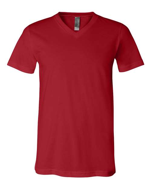 3005 Jersey V-Neck Tee - Canvas Red