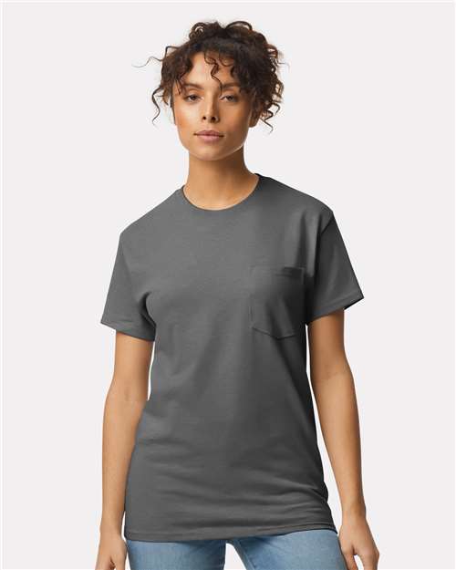Gildan Unisex Ultra Cotton® Pocket T-Shirt 2300 - Charcoal