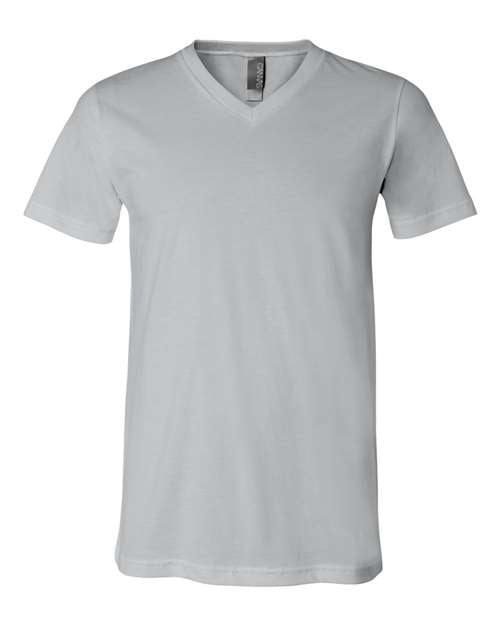 3005 Jersey V-Neck Tee - Silver
