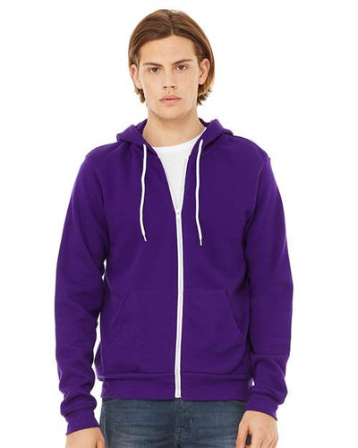 3739 Sponge Fleece Full-Zip Hoodie - Team Purple