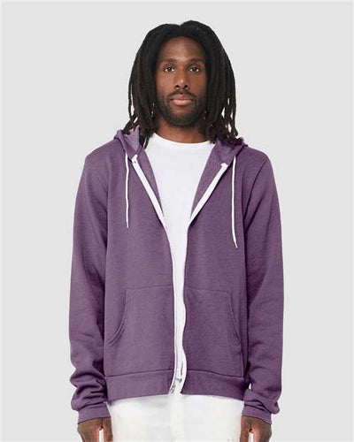 3739 Sponge Fleece Full-Zip Hoodie - Heather Team Purple