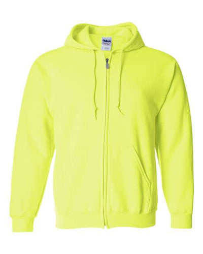 Gildan Unisex Heavy Blend™ Full-Zip Hooded Sweatshirt 18600 - Safety Green