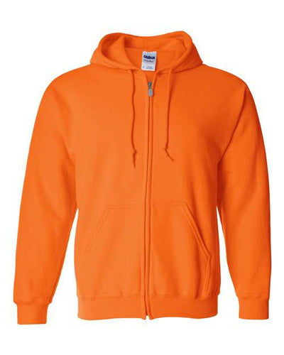 Gildan Unisex Heavy Blend™ Full-Zip Hooded Sweatshirt 18600 - Safety Orange