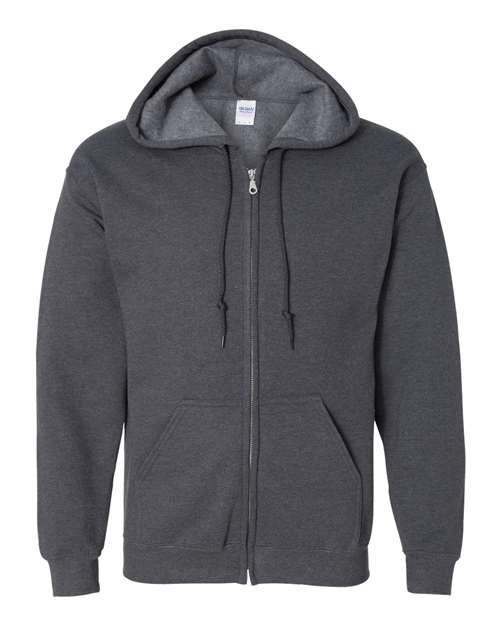 Gildan Unisex Heavy Blend™ Full-Zip Hooded Sweatshirt 18600 - Dark Heather