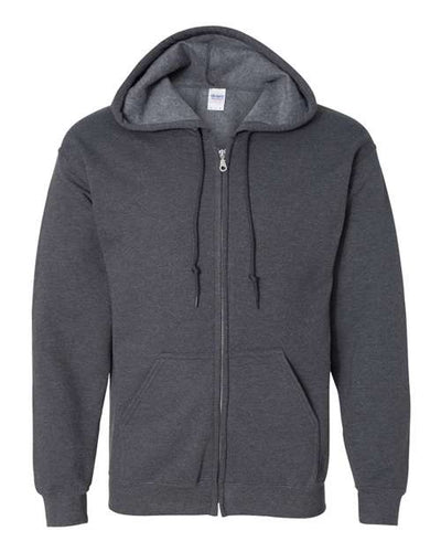 Gildan Unisex Heavy Blend™ Full-Zip Hooded Sweatshirt 18600 - Dark Heather