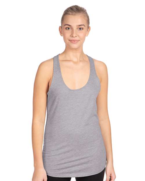 1533 Women's Ideal Racerback Tank - Heather Grey