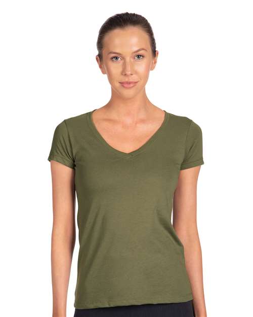 1540 Women's Ideal V-Neck T-Shirt - Military Green