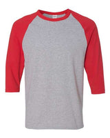 5700 Unisex Heavy Cotton™ Raglan Three-Quarter Sleeve T-Shirt