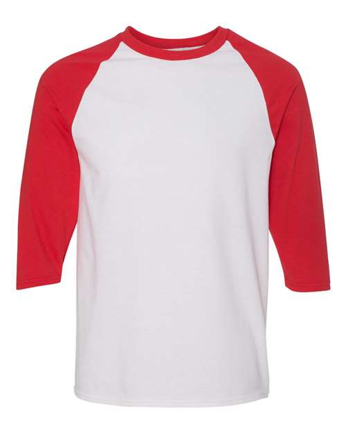 5700 Unisex Heavy Cotton™ Raglan Three-Quarter Sleeve T-Shirt