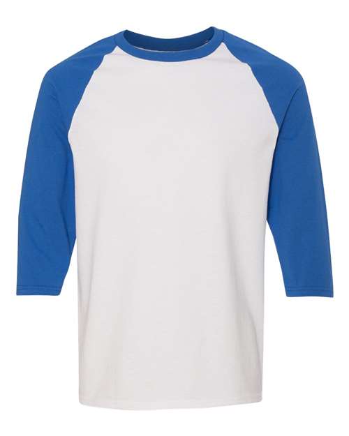 5700 Unisex Heavy Cotton™ Raglan Three-Quarter Sleeve T-Shirt