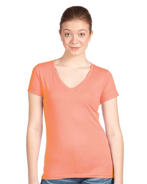 1540 Women's Ideal V-Neck T-Shirt - Light Orange