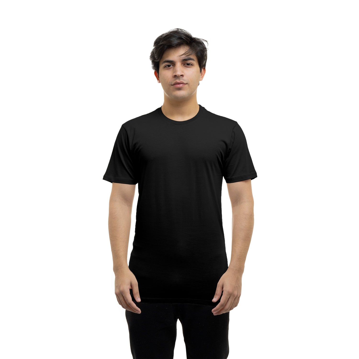 5000 Unisex Tubular Jersey short sleeve tee black