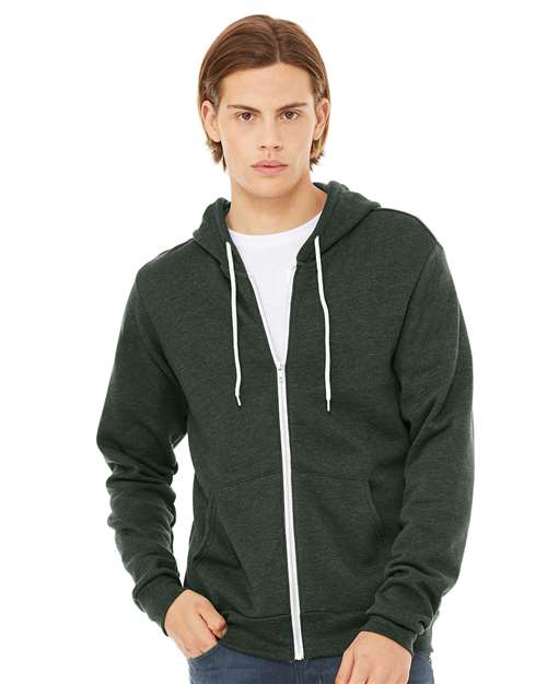 3739 Sponge Fleece Full-Zip Hoodie - Heather Forest