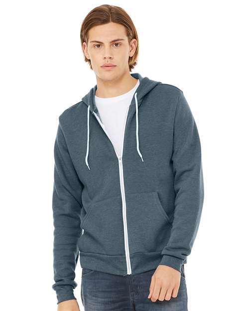 3739 Sponge Fleece Full-Zip Hoodie - Heather Slate