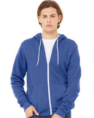 3739 Sponge Fleece Full-Zip Hoodie - Heather True Royal