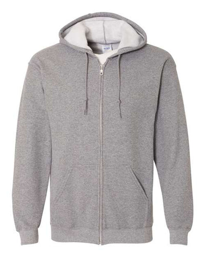 Gildan Unisex Heavy Blend™ Full-Zip Hooded Sweatshirt 18600 - Graphite Heather