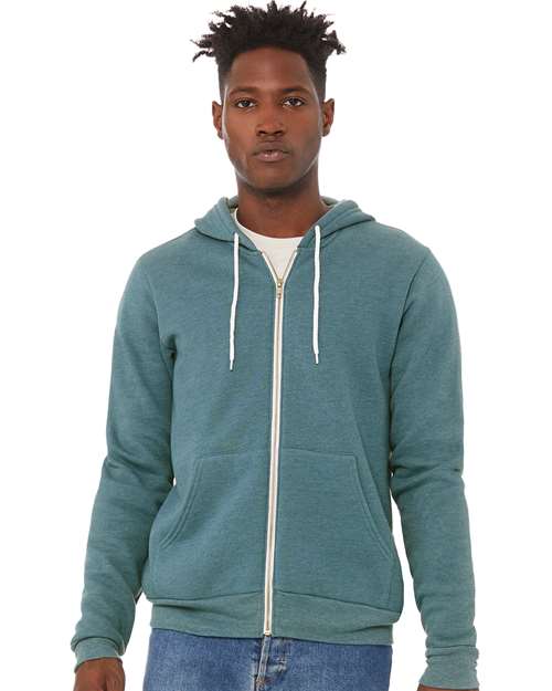 3739 Sponge Fleece Full-Zip Hoodie - Heather Deep Teal