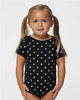 4400 Infant Baby Rib Bodysuit - Black/ White Dot