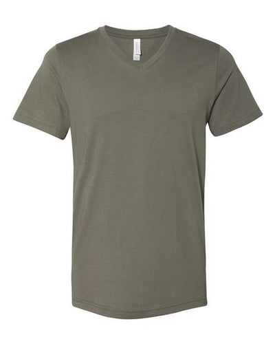 3005 Jersey V-Neck Tee - Military Green