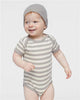 4400 Infant Baby Rib Bodysuit - Titanium/ Natural Stripe