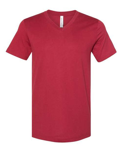 3005 Jersey V-Neck Tee - Cardinal