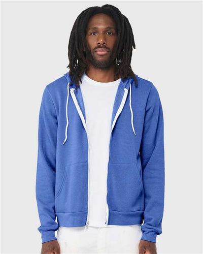 3739 Sponge Fleece Full-Zip Hoodie - Heather Columbia Blue