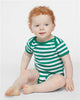4400 Infant Baby Rib Bodysuit - Kelly/ White Stripe