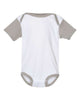 4400 Infant Baby Rib Bodysuit - White/ Titanium