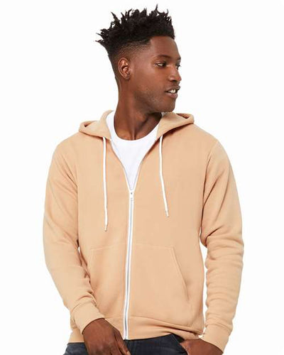 3739 Sponge Fleece Full-Zip Hoodie - Heather Sand Dune