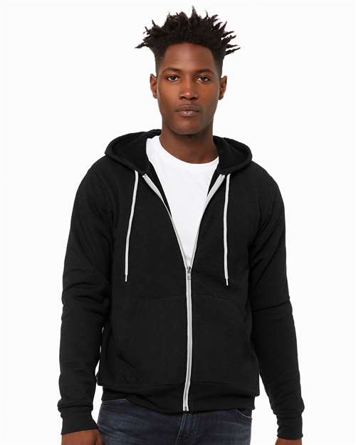 3739 Sponge Fleece Full-Zip Hoodie - Black Heather