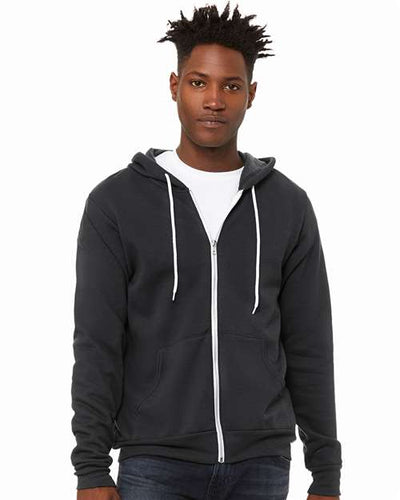 3739 Sponge Fleece Full-Zip Hoodie - DTG Dark Grey
