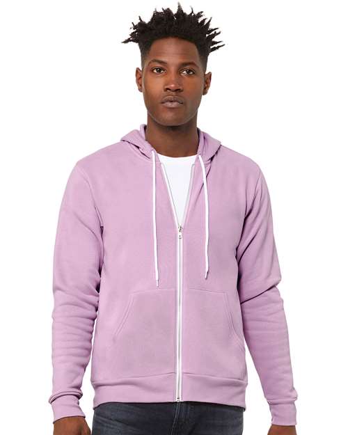 3739 Sponge Fleece Full-Zip Hoodie - Lilac