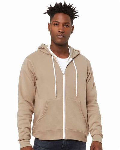 3739 Sponge Fleece Full-Zip Hoodie - Tan