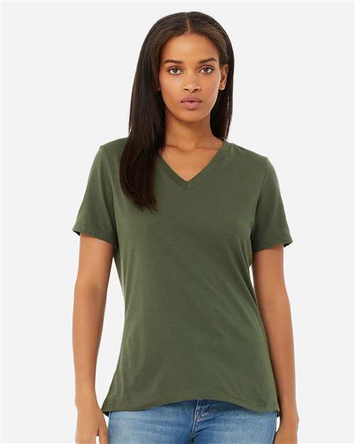 6405 Women’s Relaxed Jersey V-Neck Tee