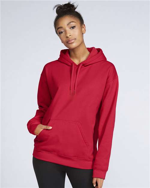 Gildan Unisex Softstyle® Midweight Hooded Sweatshirt SF500 - Red