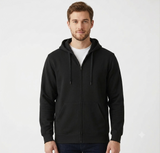 CVC 9 oz Heavy Duty Unisex Cut Zipper Pullover Hoodie