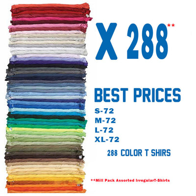 IR Blank Irregular Mill Grade Lot of 288 Pcs - Assorted Colors
