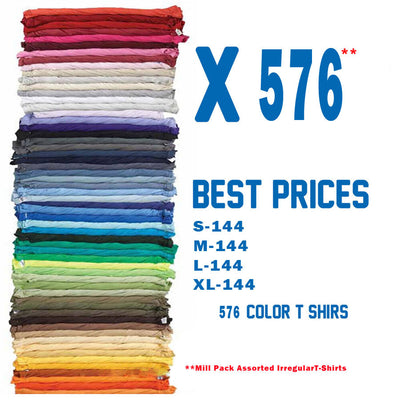 IR Blank Irregular Mill Grade Lot of 576 PC - Assorted Colors