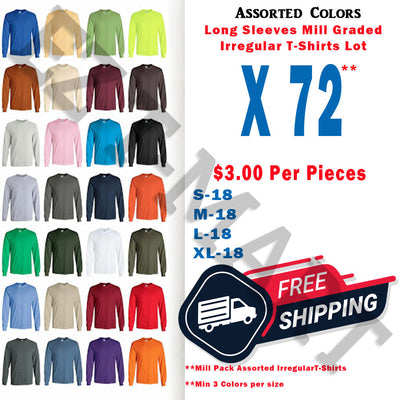 IR Lot of 72 Slight Long Sleeves T shirts - LSTIRG