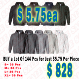 IR Lot of 144 Adult Heavy Blend  8 oz., 50/50 Hood Case Pack
