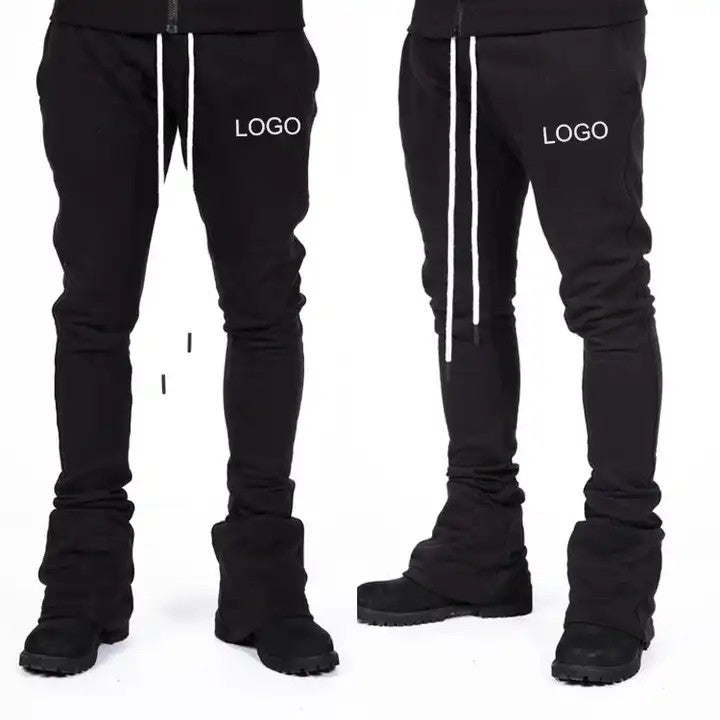 LYFSJ10 Streetwear Flare Stacked Joggers