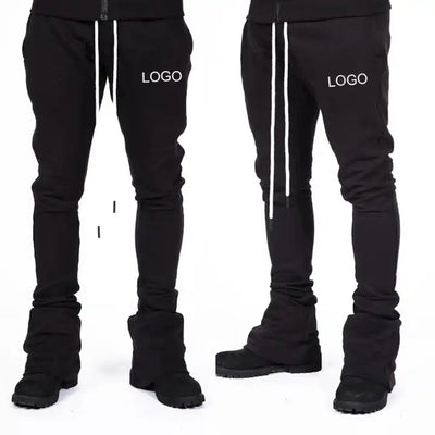 LYFSJ10 Streetwear Flare Stacked Joggers