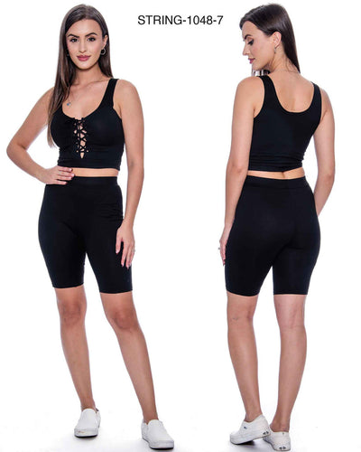 Women 2 Pcs Top And Bottom 100 % Polyester Set 6 Pack