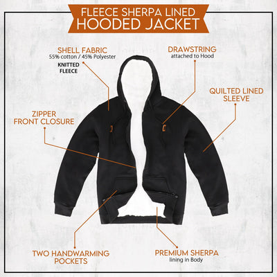 URBAN 360 Hooded Sherpa Lining Full Zip Jacket